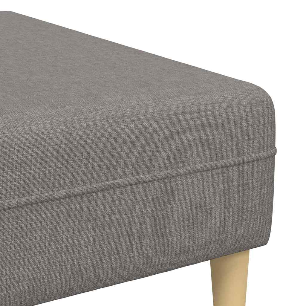 Sofá de Tecido com almofada 3 pcs Cinzento-acastanhado 208 cm tecido