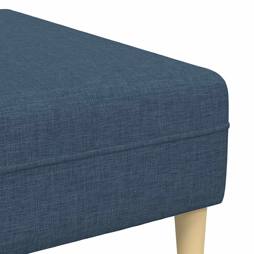 Sofá de Tecido com almofada 3 pcs Azul 208 cm tecido