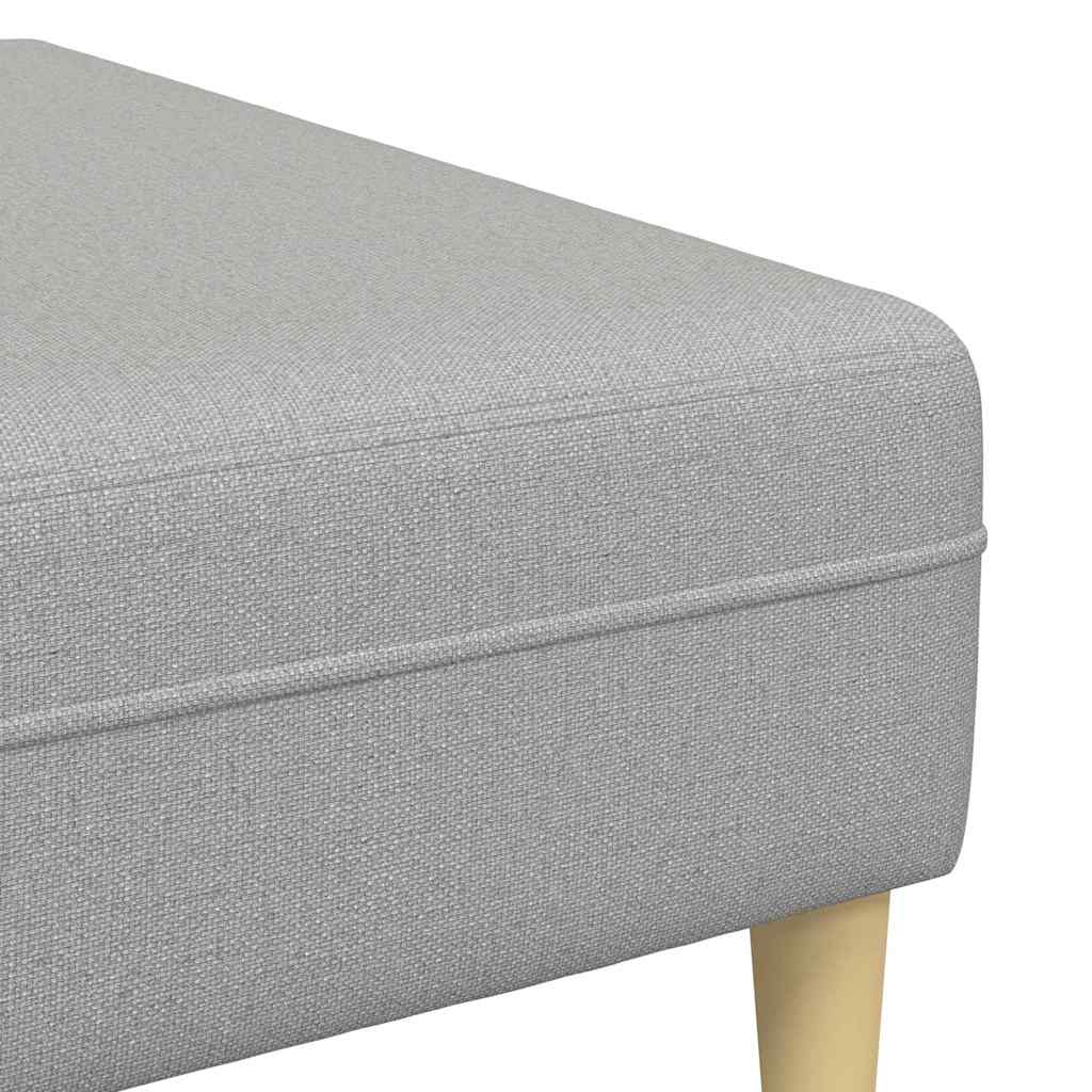 Sofá de Tecido com almofada 3 pcs Cinza Nuvem 208 cm tecido