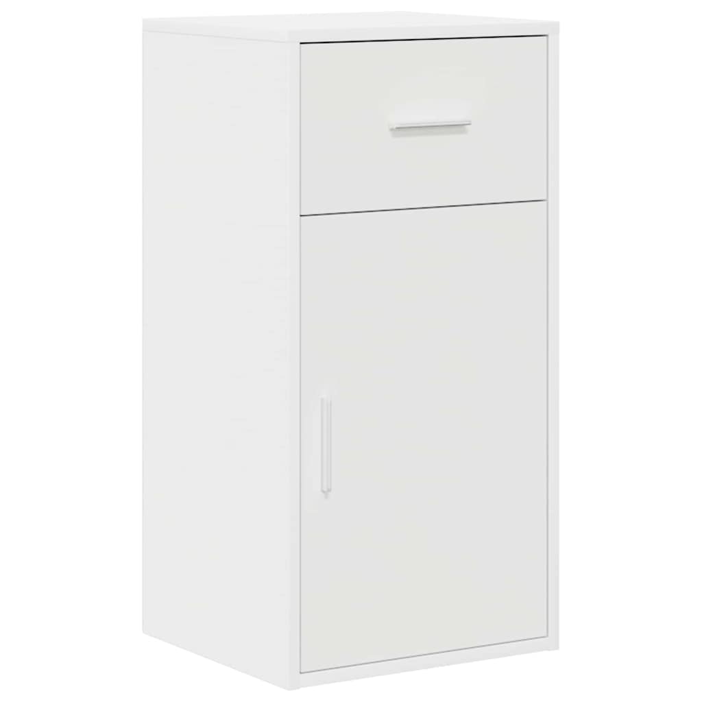 Secretária de canto com gaveta 2 pcs Branco 102 x 50 x 75 cm