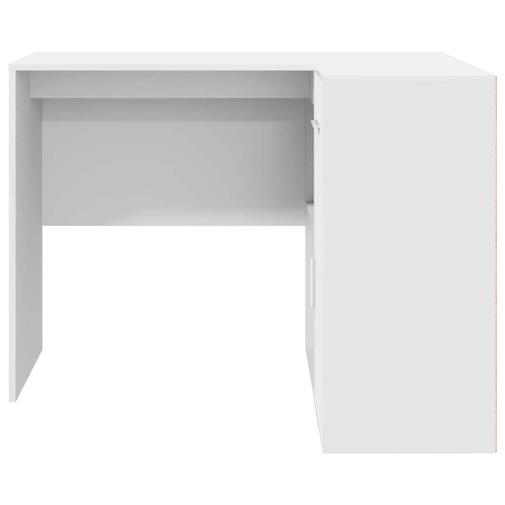 Secretária de canto com gaveta 2 pcs Branco 102 x 50 x 75 cm