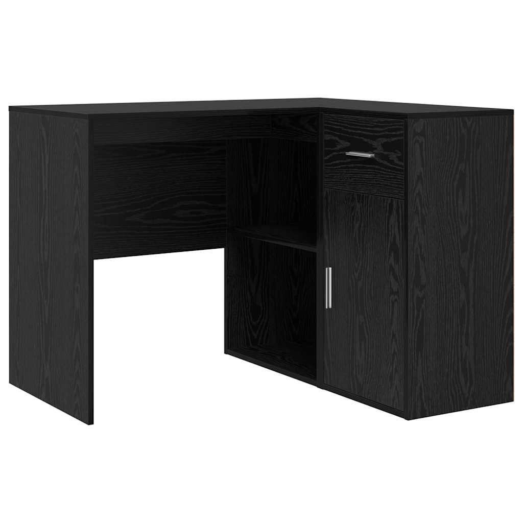 Secretária de canto 2 pcs Carvalho preto 102 x 50 x 75 cm
