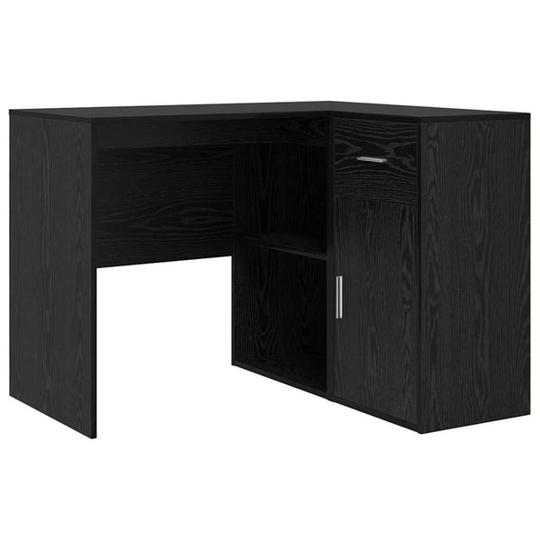 Secretária de canto 2 pcs Carvalho preto 102 x 50 x 75 cm