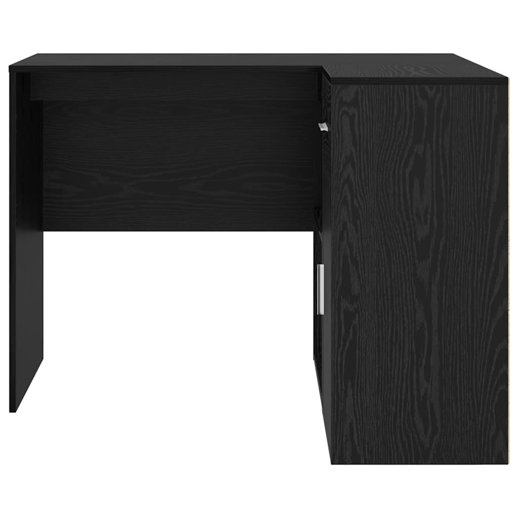 Secretária de canto 2 pcs Carvalho preto 102 x 50 x 75 cm
