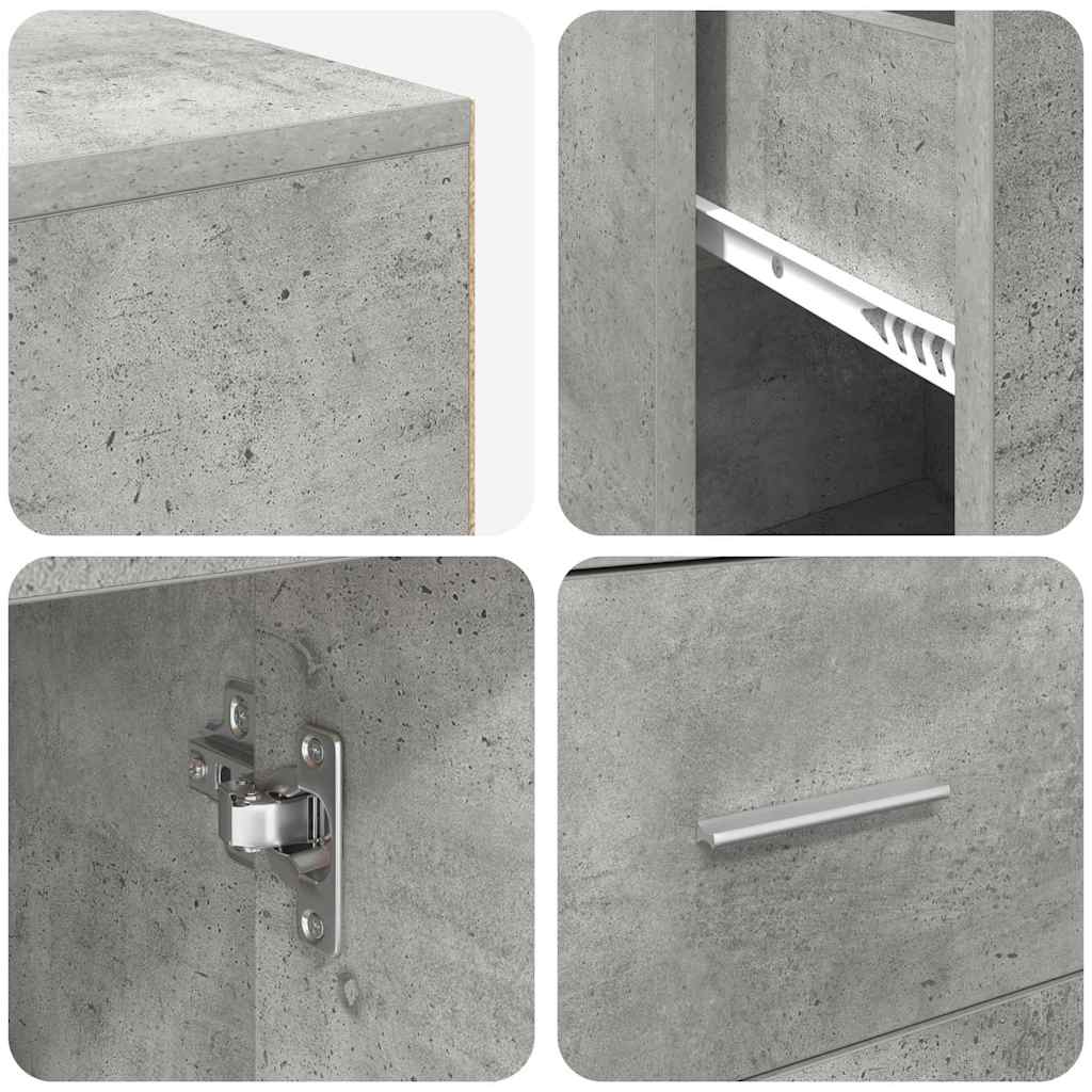 Secretária de canto com gaveta 2 pcs Cinzento 102 x 50 x 75 cm