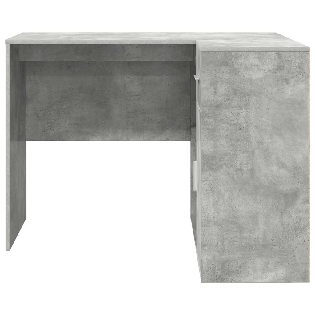 Secretária de canto com gaveta 2 pcs Cinzento 102 x 50 x 75 cm