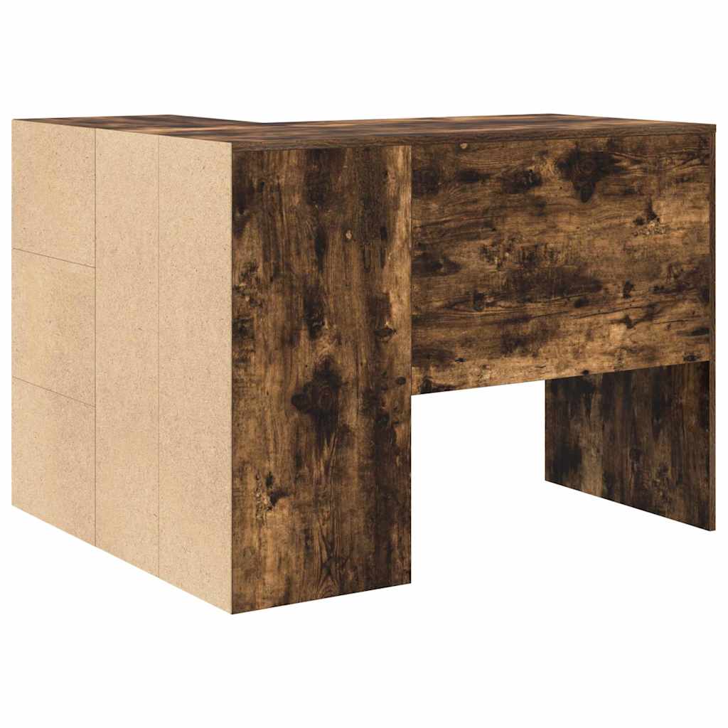 Secretária de canto 2 pcs Carvalho Defumado 102 x 50 x 75 cm