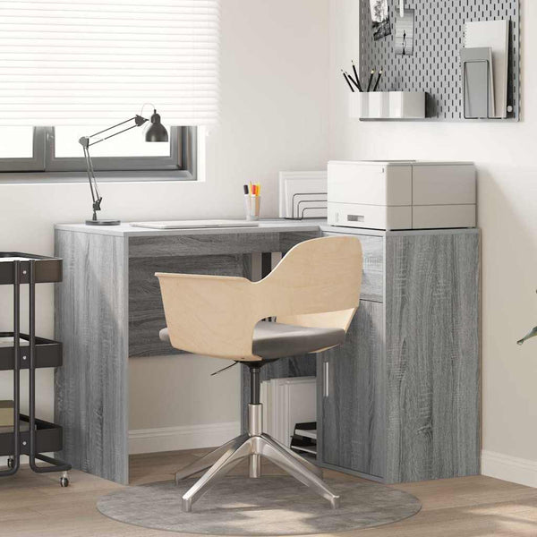 Secretária de canto 2 pcs Sonoma cinzento 102 x 50 x 75 cm