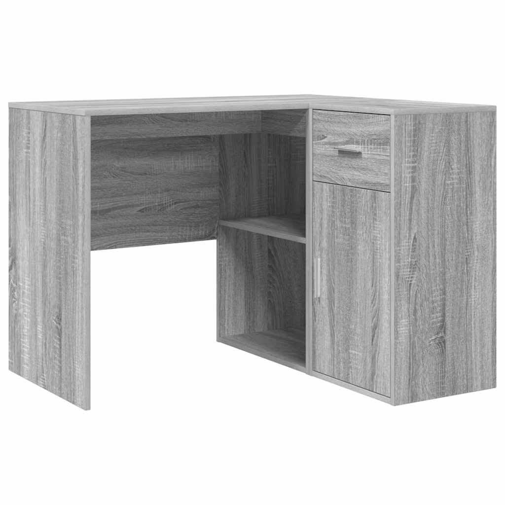 Secretária de canto 2 pcs Sonoma cinzento 102 x 50 x 75 cm