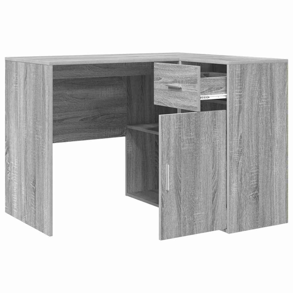 Secretária de canto 2 pcs Sonoma cinzento 102 x 50 x 75 cm
