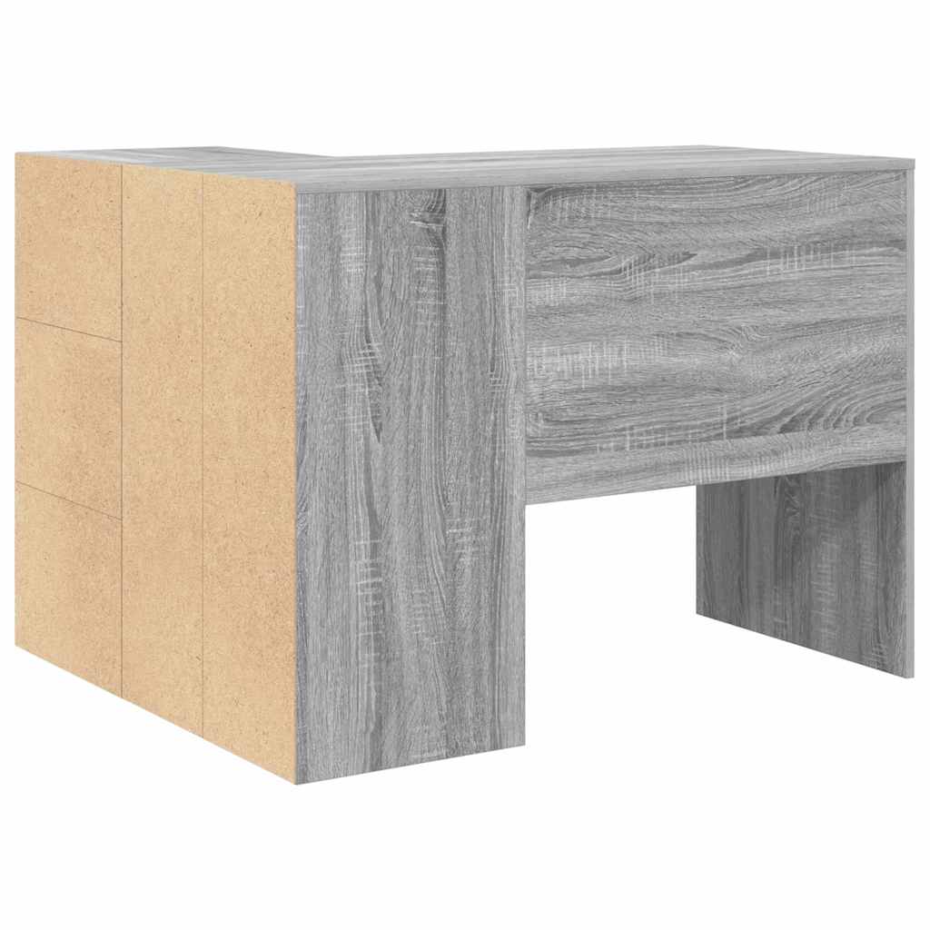 Secretária de canto 2 pcs Sonoma cinzento 102 x 50 x 75 cm