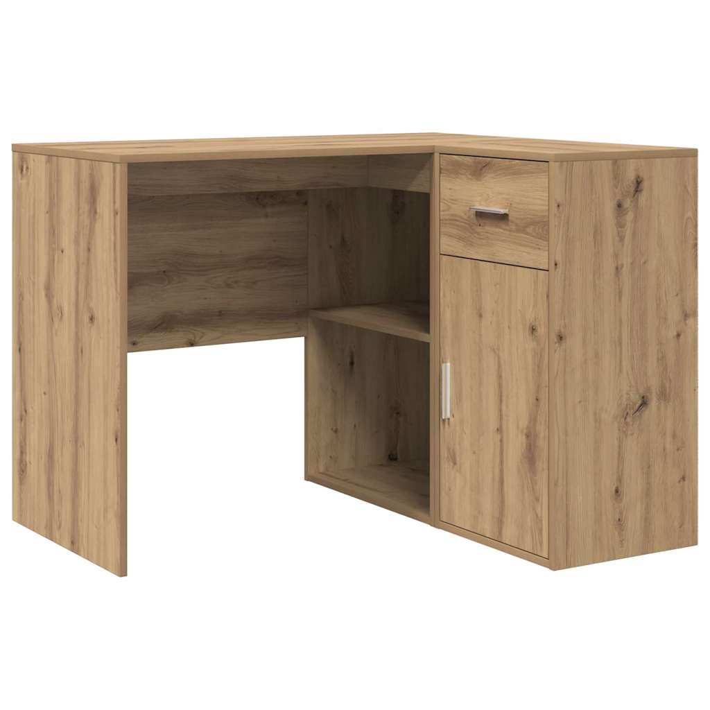 Secretária de canto 2 pcs carvalho artisiano 102 x 50 x 75 cm
