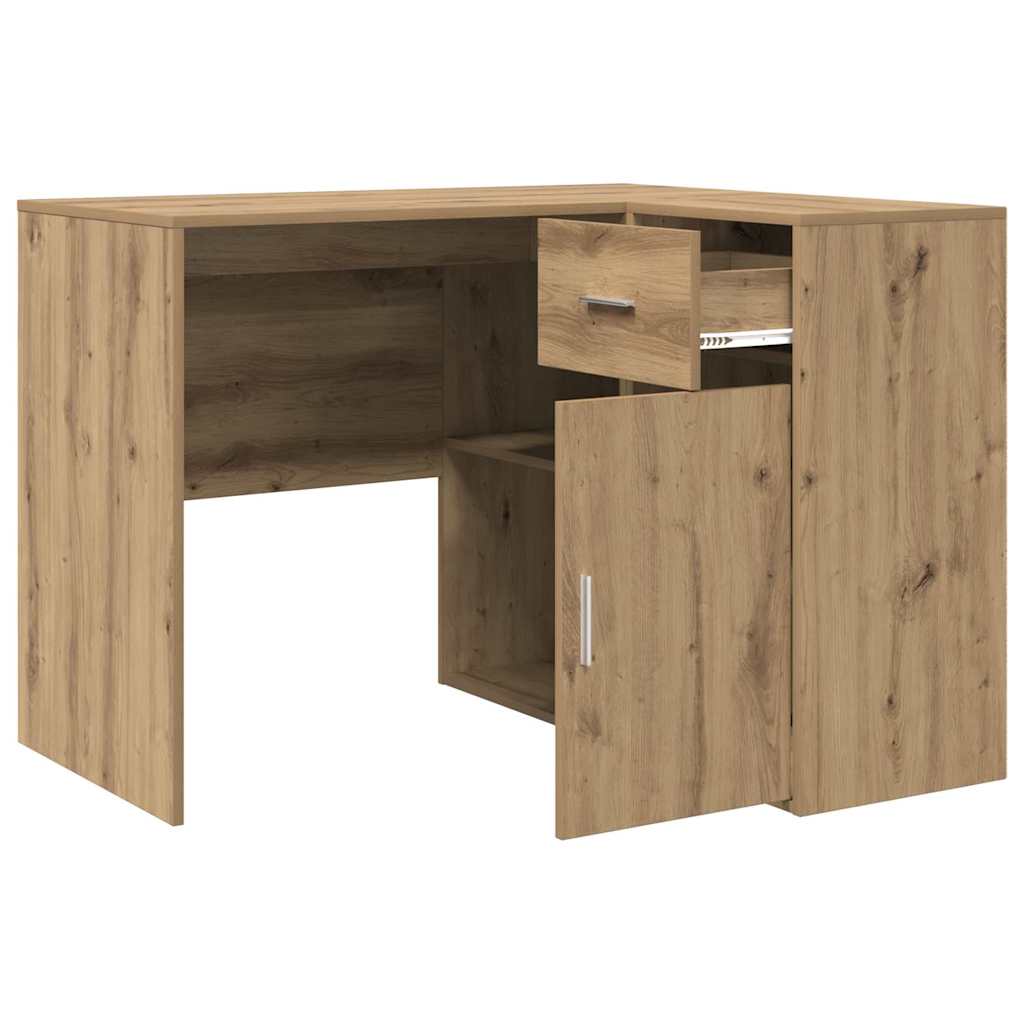 Secretária de canto 2 pcs carvalho artisiano 102 x 50 x 75 cm