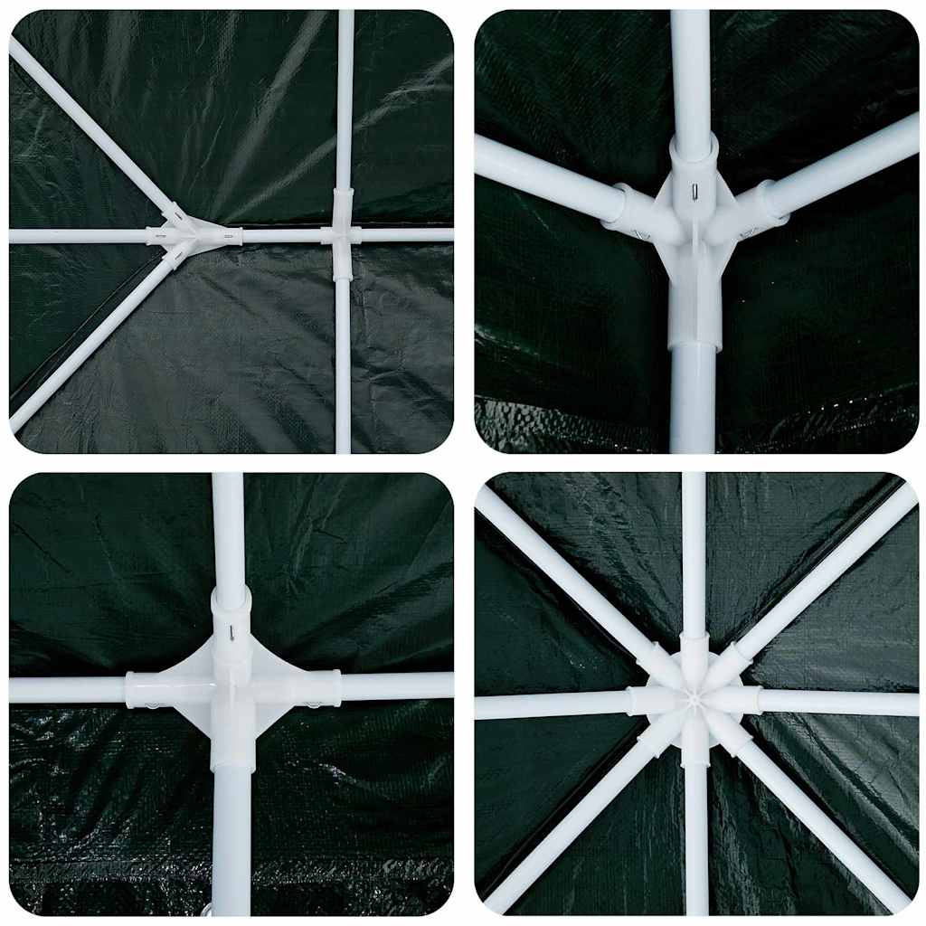Tenda de Festa Verde, Branco 400 x 400 x 266 cm Poliéster, Aço