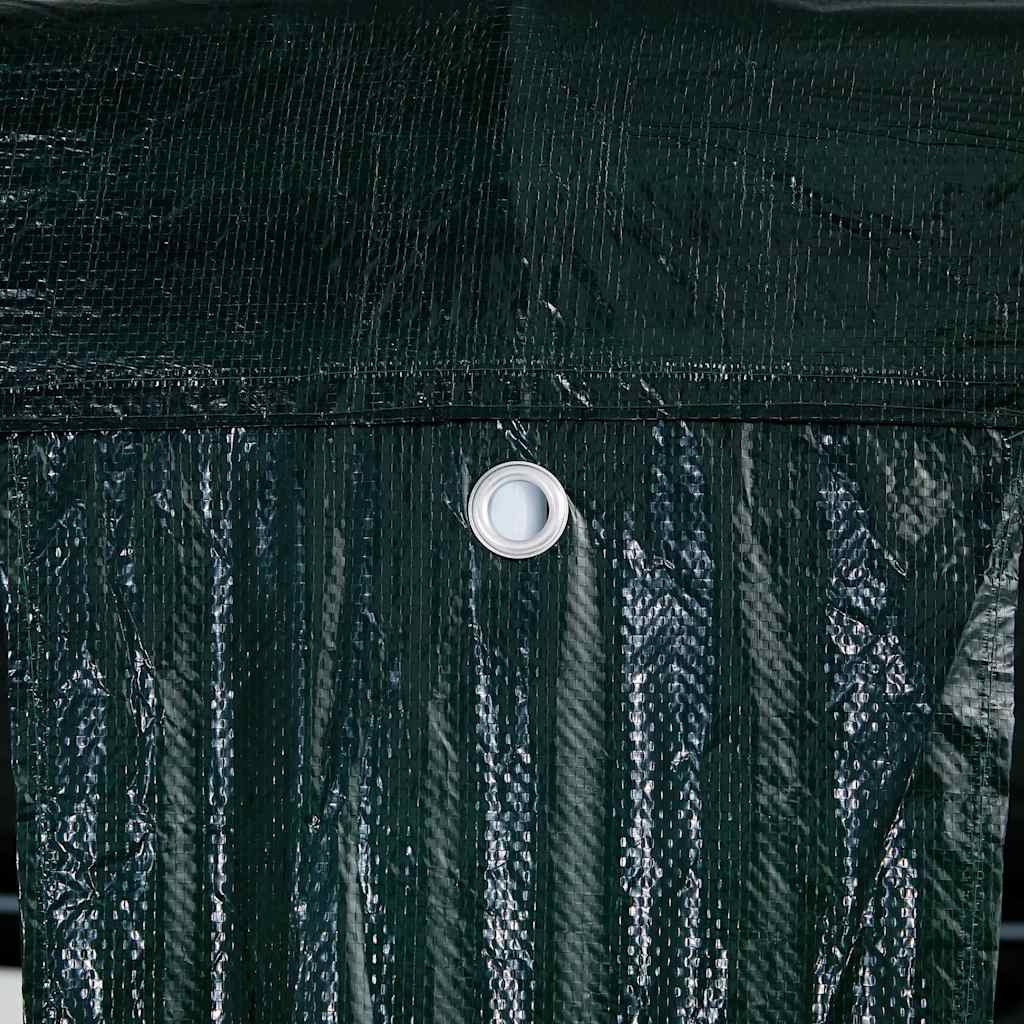 Tenda de Festa Verde, Branco 400 x 400 x 266 cm Poliéster, Aço