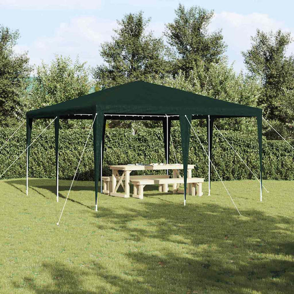 Tenda de Festa Verde, Branco 400 x 400 x 266 cm Poliéster, Aço