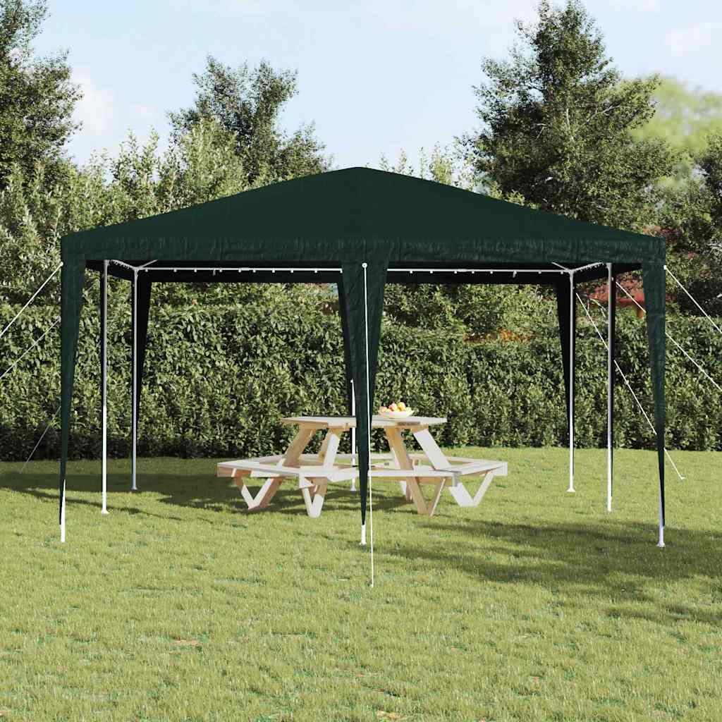 Tenda de Festa Verde, Branco 400 x 400 x 266 cm Poliéster, Aço