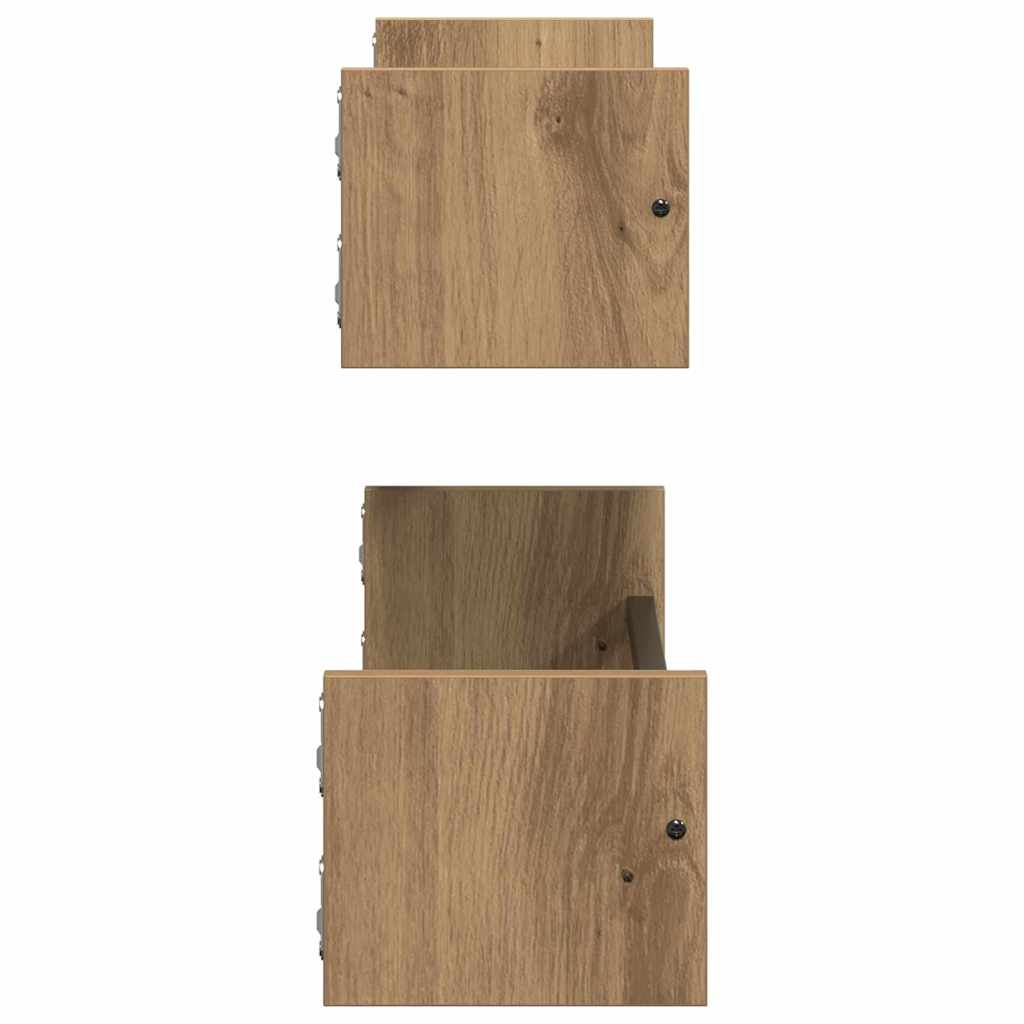 Prateleira de Parede 2 pcs carvalho artisiano 60 x 16 x 14 cm