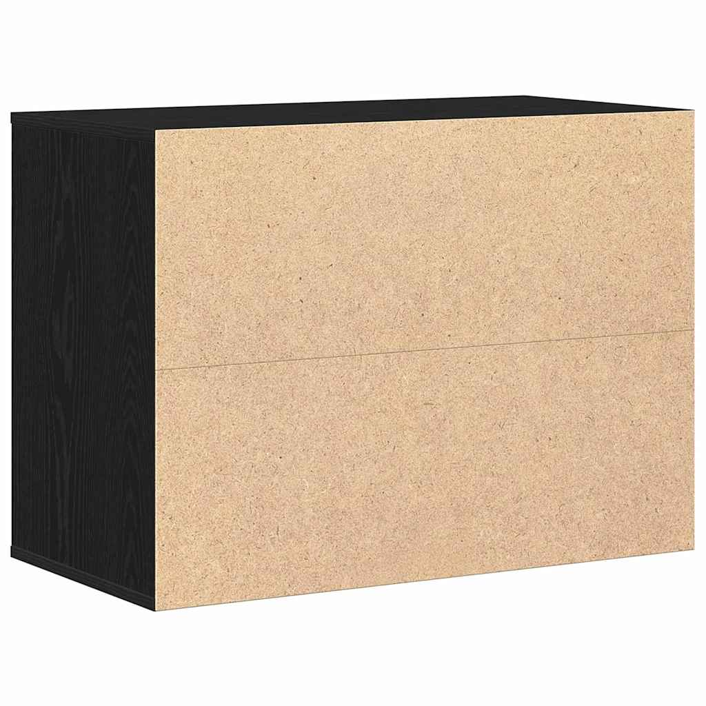 Baú de Gavetas com gaveta Carvalho preto 80 x 41 x 58 cm