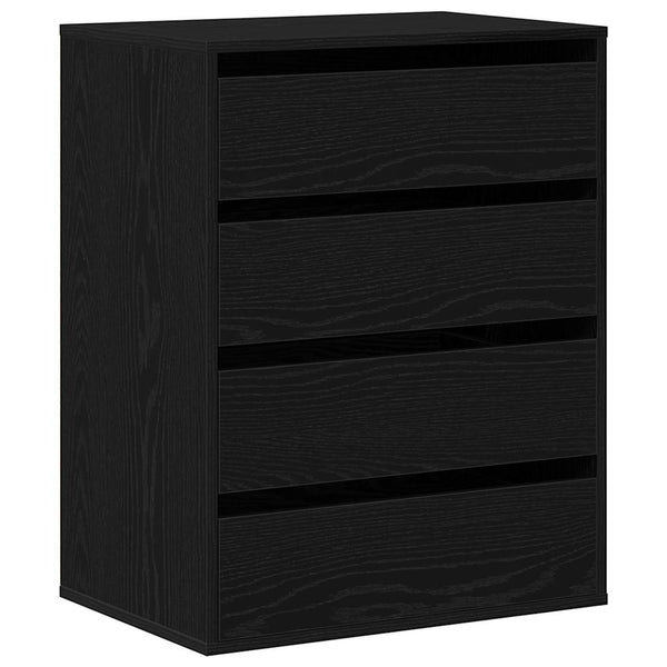 Baú de Gavetas com gaveta Carvalho preto 60 x 41 x 76 cm