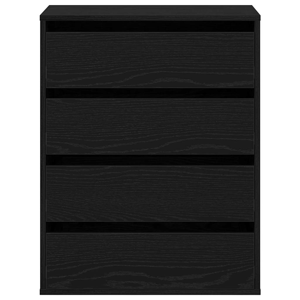 Baú de Gavetas com gaveta Carvalho preto 60 x 41 x 76 cm