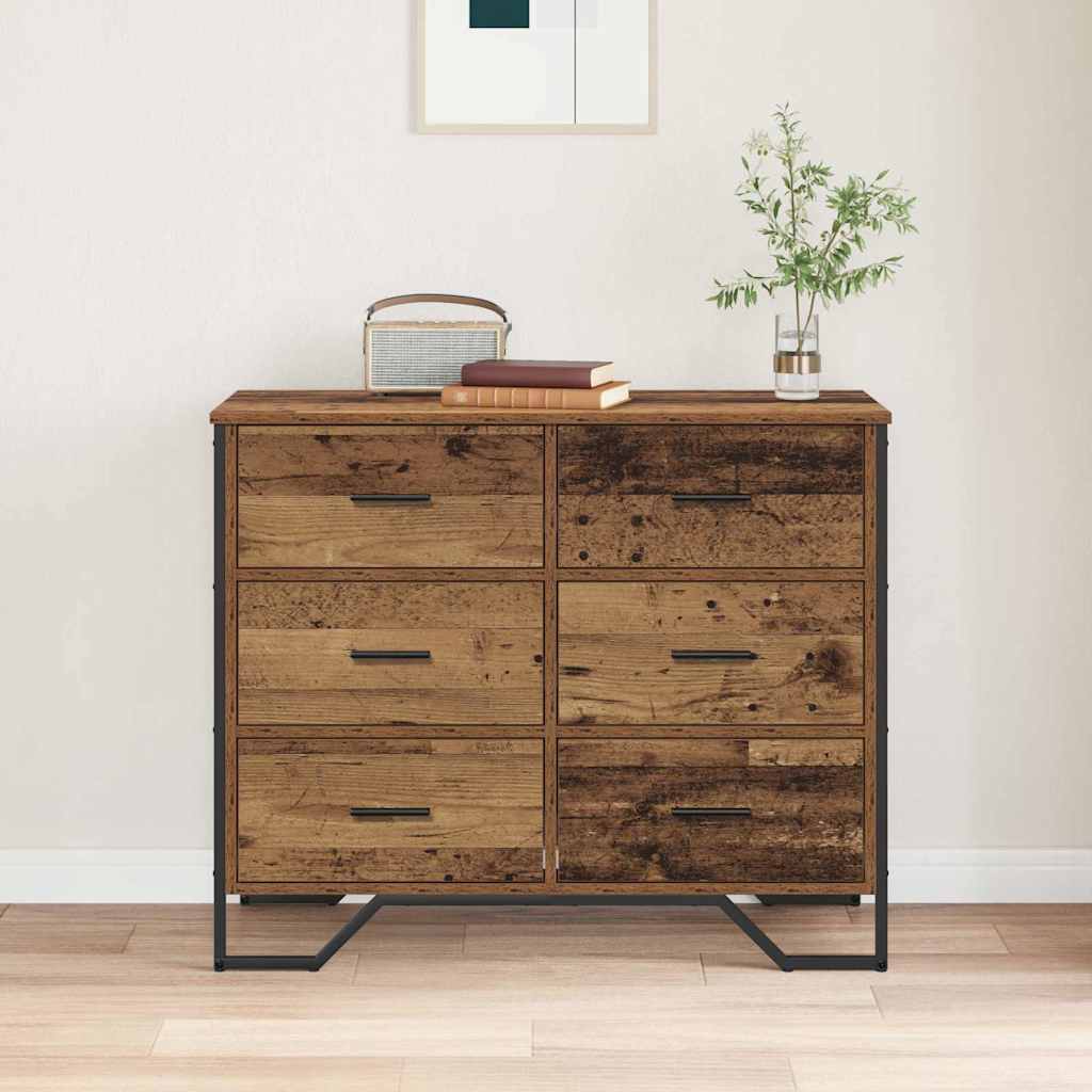 Baú de Gavetas com gaveta Madeira Antiga 91 x 35.5 x 74.5 cm