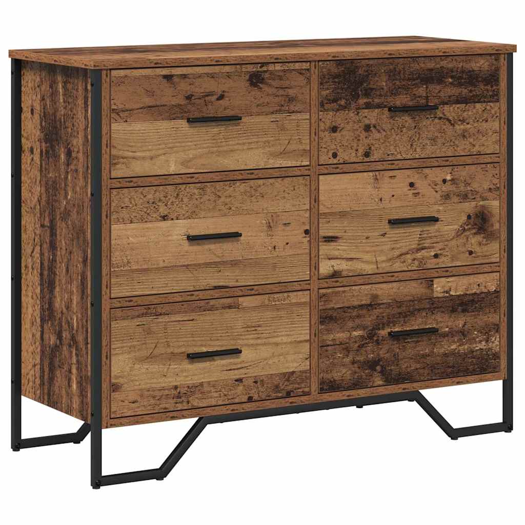 Baú de Gavetas com gaveta Madeira Antiga 91 x 35.5 x 74.5 cm