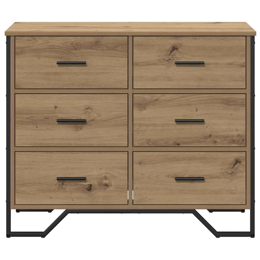 Baú de Gavetas carvalho artisiano 91 x 35.5 x 74.5 cm