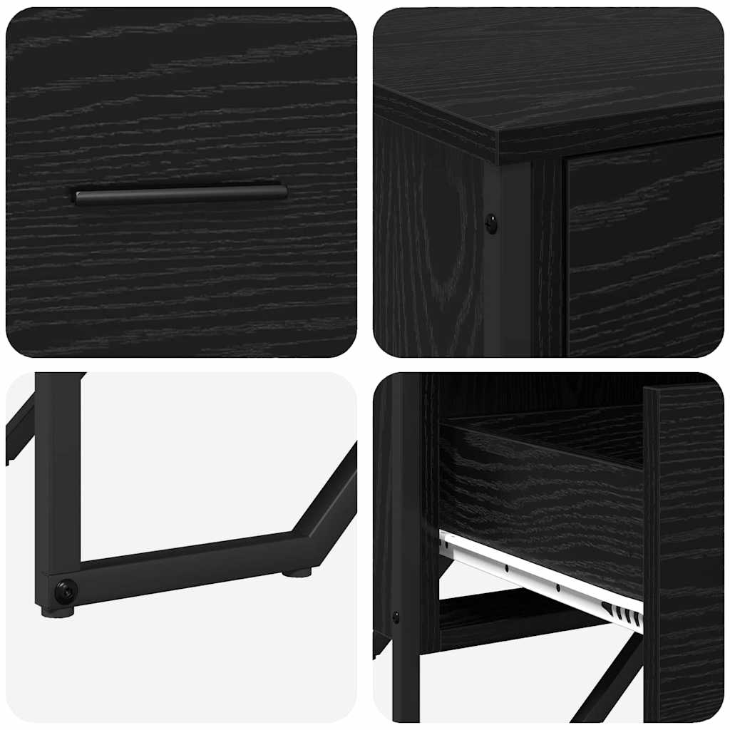 Baú de Gavetas com gaveta Carvalho preto 91 x 35.5 x 74.5 cm