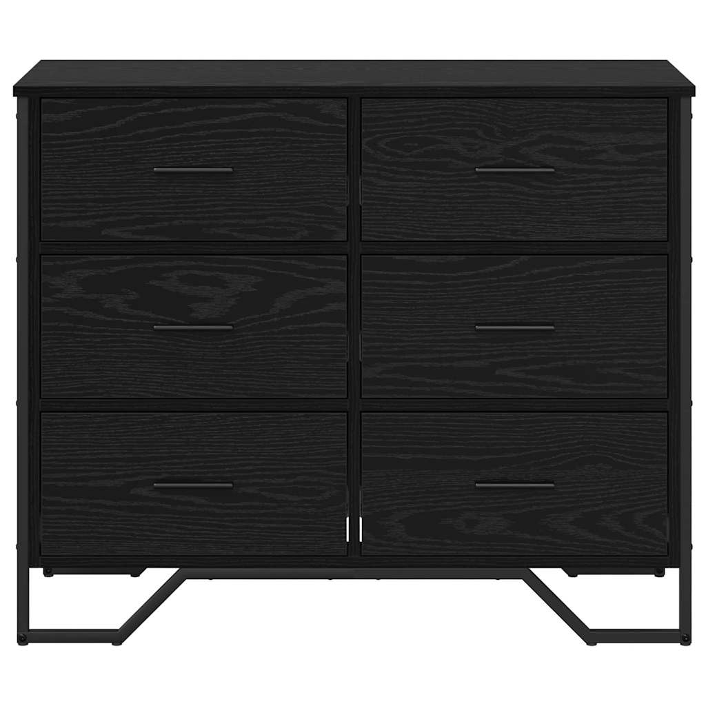 Baú de Gavetas com gaveta Carvalho preto 91 x 35.5 x 74.5 cm