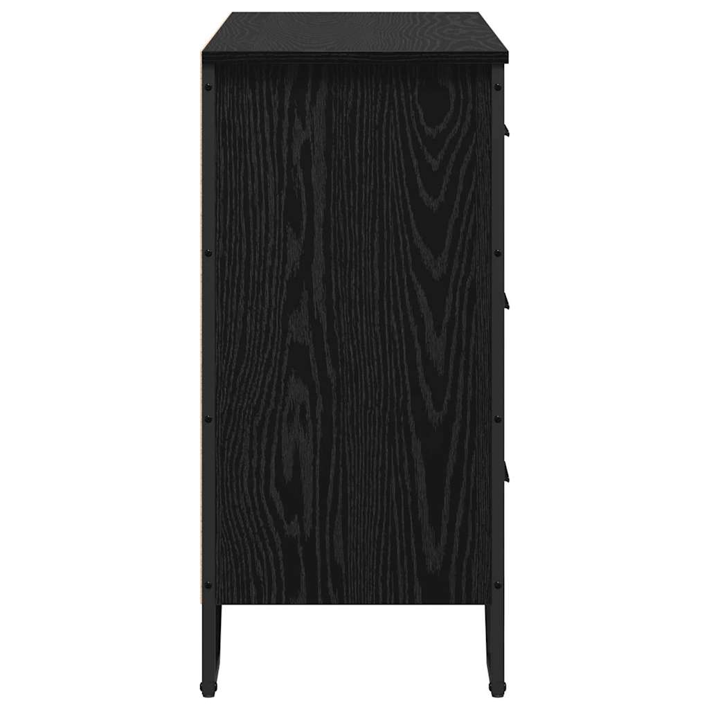 Baú de Gavetas com gaveta Carvalho preto 91 x 35.5 x 74.5 cm