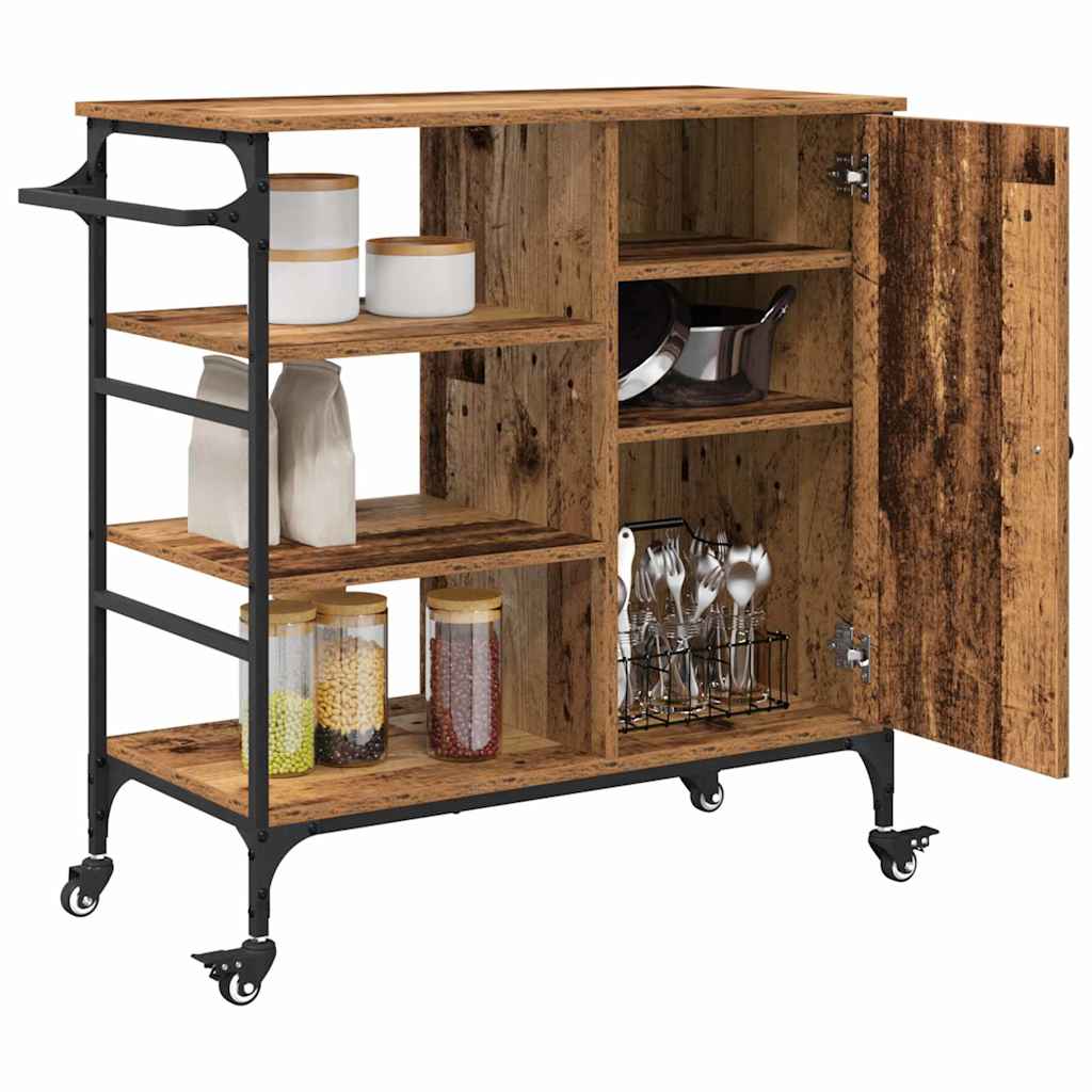 Carrinho de Cozinha Madeira antiga 87,5 x 38,5 x 84,5 cm