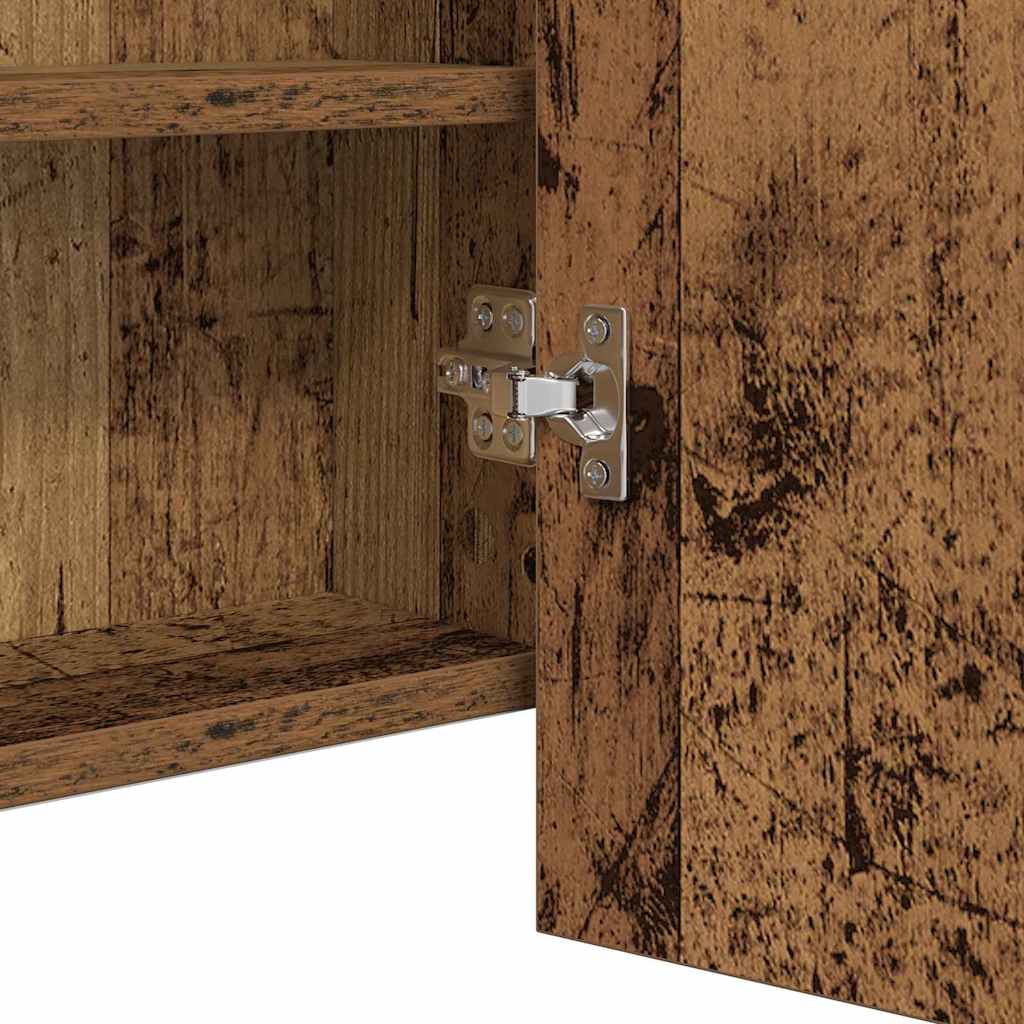 Espelho de LED com prateleira Madeira antiga 100 x 12 x 45 cm