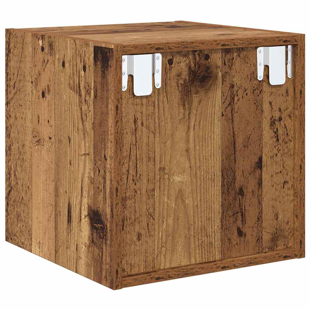 Armário de Parede 2 pcs Madeira antiga 37 x 37 x 37 cm