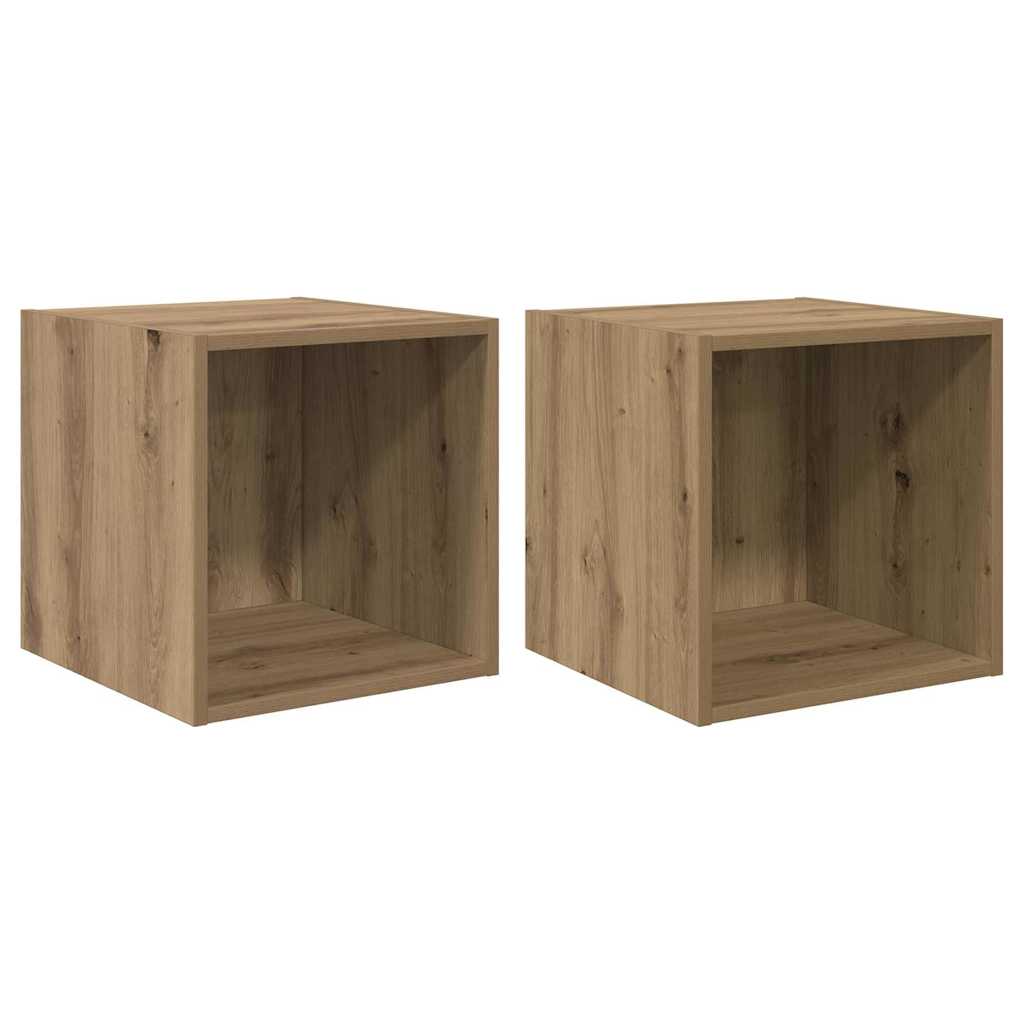 Armário de Parede 2 pcs carvalho artisiano 37 x 37 x 37 cm
