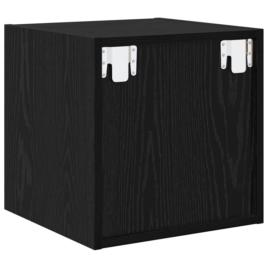 Armário de Parede 2 pcs Carvalho Preto 37 x 37 x 37 cm