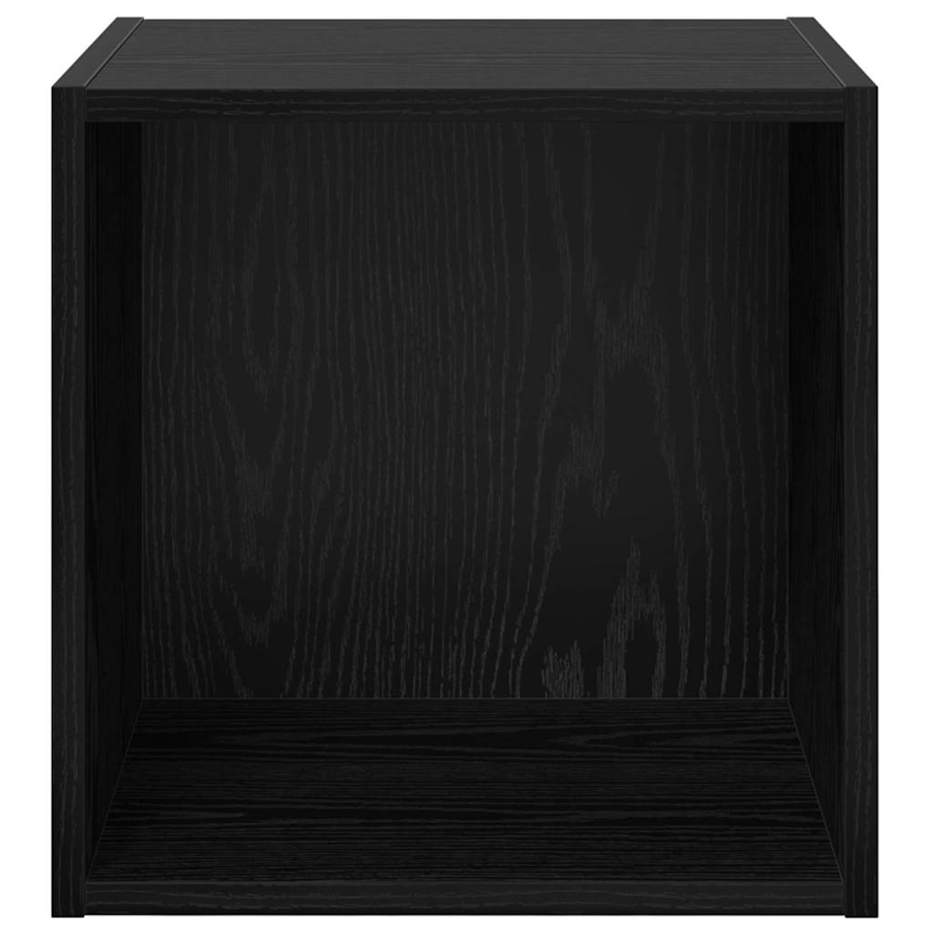 Armário de Parede 2 pcs Carvalho Preto 37 x 37 x 37 cm