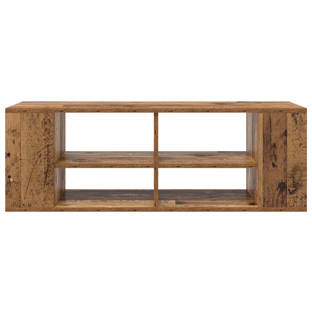 Armário de TV Montado na Parede Madeira antiga 102 x 35 x 35 cm