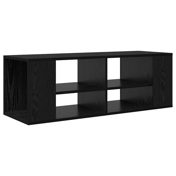 Armário de TV Montado na Parede Carvalho preto 102 x 35 x 35 cm