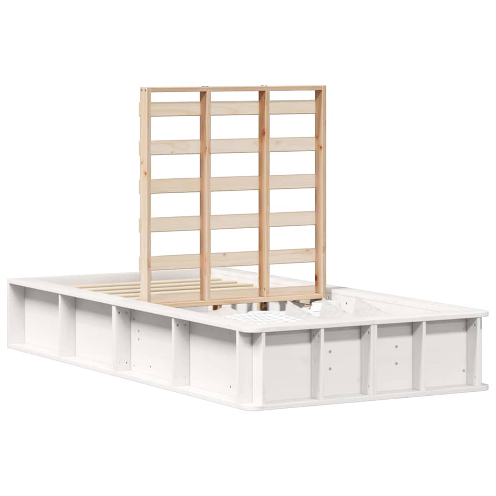 Estrutura da Cama Branco 90 x 200 cm Madeira composta