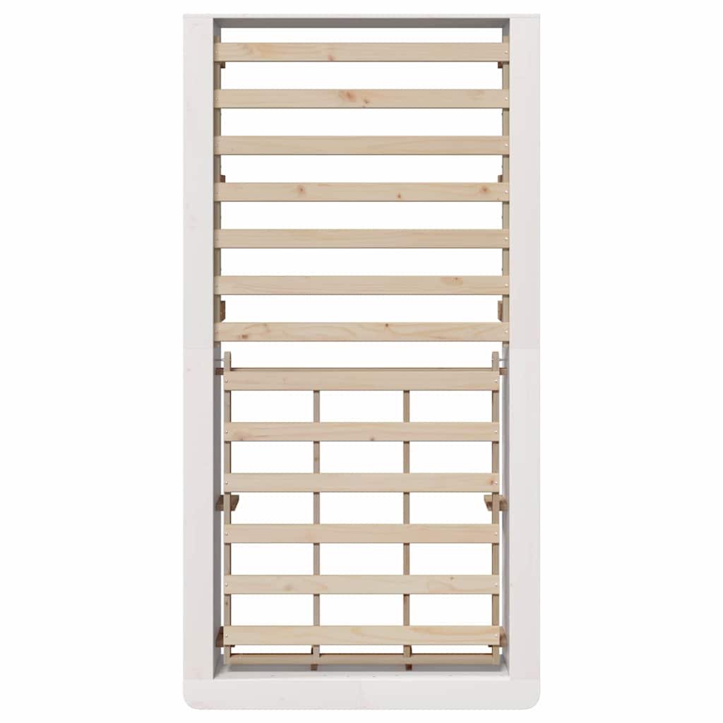 Estrutura da Cama Branco 90 x 200 cm Madeira composta