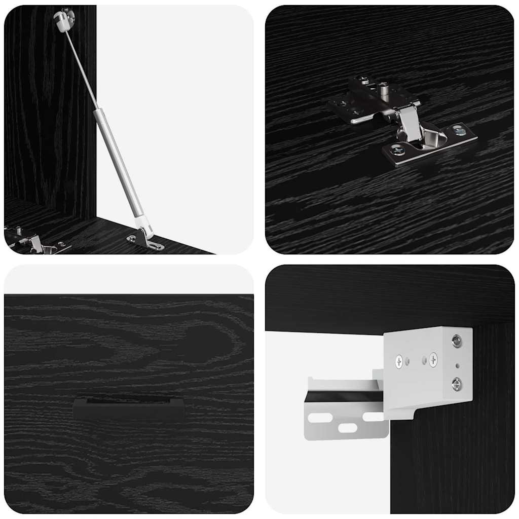 Armário de Parede Carvalho preto 60 x 36.5 x 35 cm