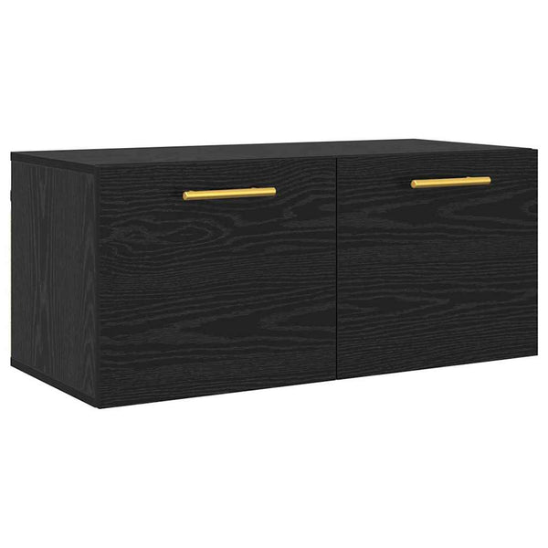 Armário de Parede Carvalho preto 80 x 36.5 x 35 cm