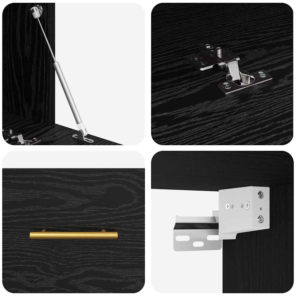 Armário de Parede Carvalho preto 100 x 36.5 x 35 cm