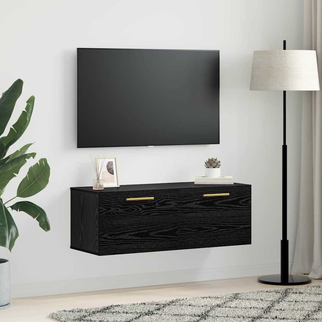 Armário de Parede Carvalho preto 100 x 36.5 x 35 cm