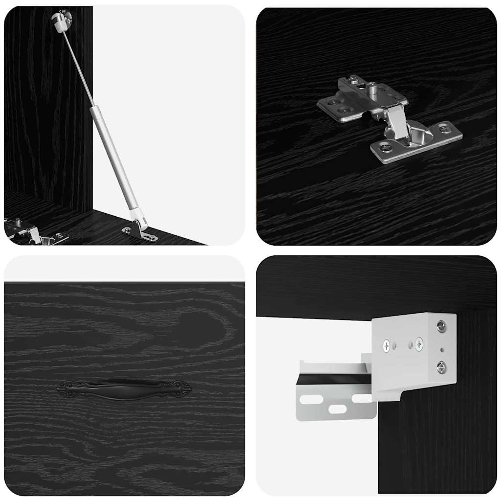 Armário de Parede Carvalho preto 100 x 36.5 x 35 cm