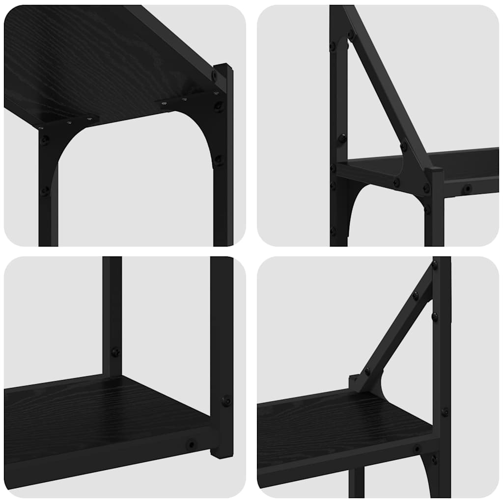 Prateleira de Parede Carvalho preto 60 x 21 x 51 cm