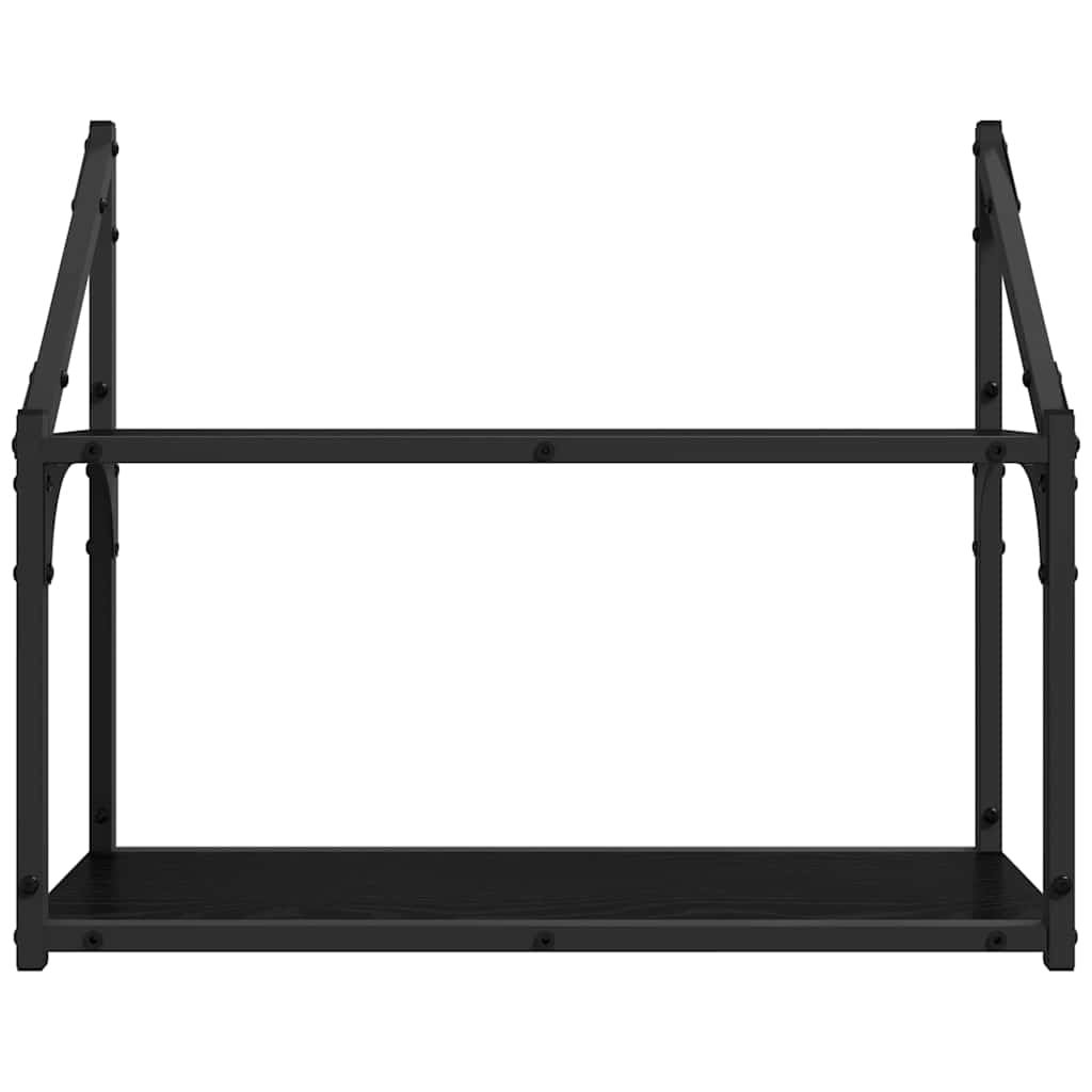 Prateleira de Parede Carvalho preto 60 x 21 x 51 cm