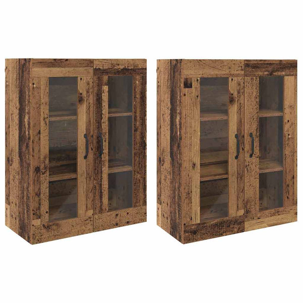 Armários Montados na Parede 2 pcs Madeira antiga