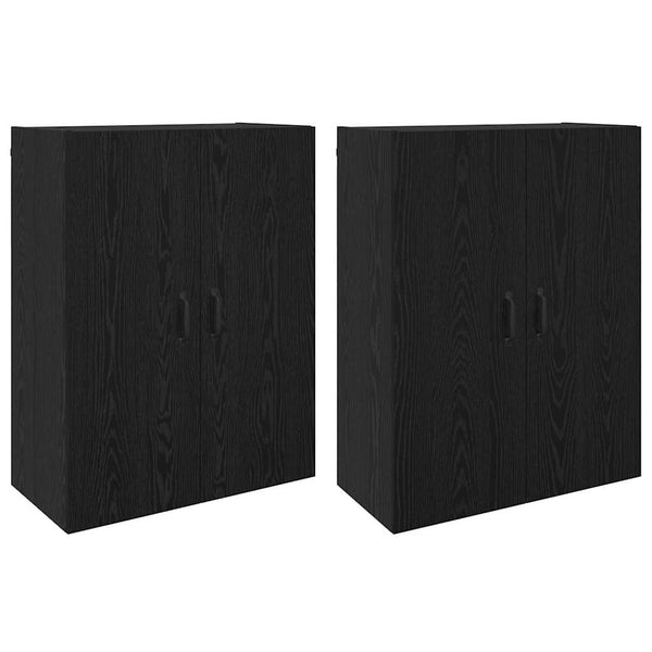 Armários Montados na Parede 2 pcs Carvalho preto